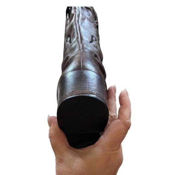 Matisse Creed Tooled Leather Boots Brown Size 8 - Picture 10 of 14